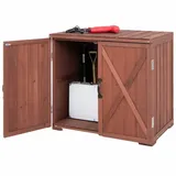 komfotteu Gartenschrank 77 x 56 x 72 cm Braun