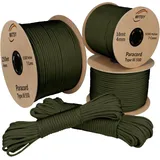 MITSY Paracord 4 mm 10 Meter Mid Khaki 100% Nylon Schnur für Hundeleine, Camping, Outdoor und Survival Ausrüstung mit 10m, 25m, 50m, 100m, 250m Paracord 550 Typ III 7 Kern