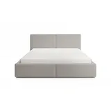 FEDVE Polsterbett Hellgrau, Textil, 140x200 cm, Schlafzimmer, Betten, Polsterbetten