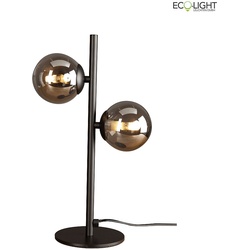 ECO-Light Tischleuchte NEPTUN, 2xG9, IP20, schwarz / Glas rauchfarben ECO-9120-L2-NERO