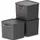 Rotho Maloja Aufbewahrungsbox 39,5 x 38,0 x 34,0 cm 3-tlg. schwarz