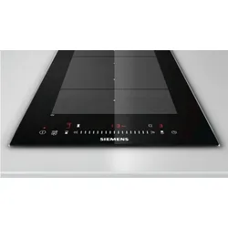 Siemens iQ700 Domino-Kochfeld EX375FXB1E, Flex-Induktion 30 cm Schwarz, Mit Rahmen aufliegend