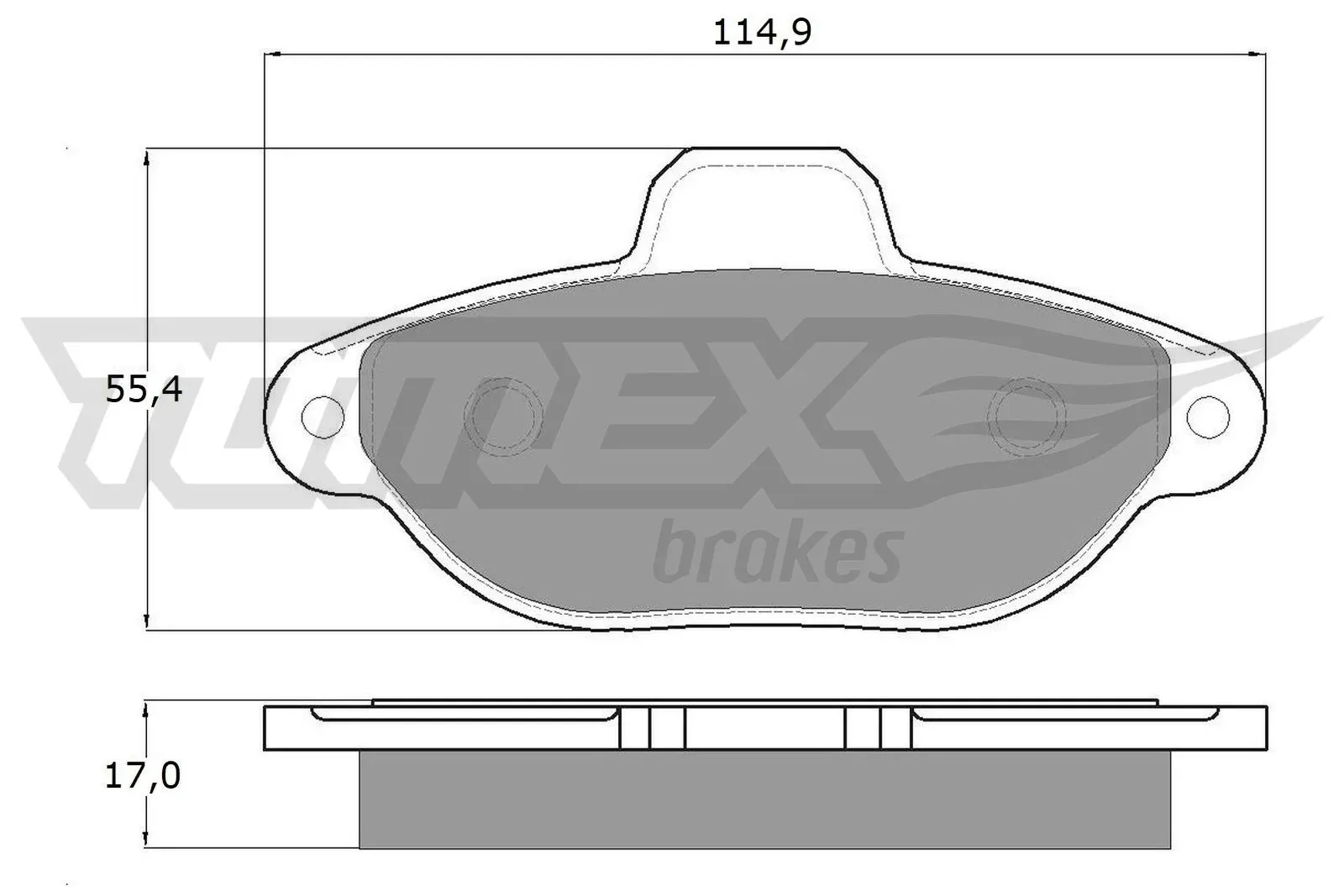 TOMEX BRAKES Bremsbelagsatz, Scheibenbremse tx1241 Vorderachse für Fiat LANCIA