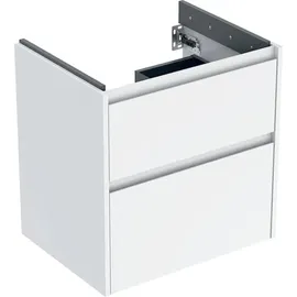 Geberit Renova Plan Unterschrank für Waschtisch, mit zwei Schubladen, 59,5x60,6x44,6cm, 504027011 2 Korpus/Front weiß / lackiert seidenglanz, Breite 59,5 cm