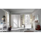 Xlmoebel Schlafzimmer-Set Stilvolles Jugendzimmer-Set mit Bett und Nachttisch in Holzoptik, (5-tlg., Schlafzimmer-Set), Hergestellt in Europa weiß