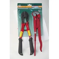 Brüder Mannesmann Werkzeuge MANNESMANN Bolzenschneider & Rohrzangenset M67270