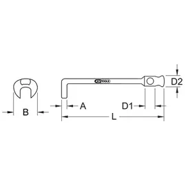 KS Tools Klauenschlüssel ohne Drehstift 19 mm