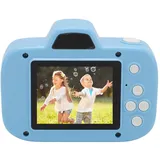 Digitale Videokamera, 1080P 48MP Autofokus 10X Digitalzoom Kinderkamera Mehrere Cartoon Frames und Filter Stoßfestes ABS Gehäuse Kinder Selfie Kamera für Kleinkinder, Kinder (Blue)