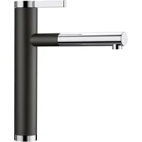 Blanco Linee-S silgranitschwarz/chrom 526171
