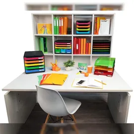 Exacompta Schubladenbox 35,5 x 27,1 x 27,0 cm 6-tlg. mehrfarbig