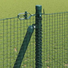vidaXL Zaunpfosten 10 x 1,2 m Grün/Stahl