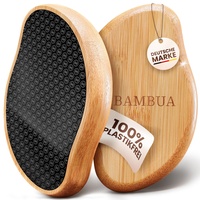 BAMBUA Hornhautentferner - [100% Anti-Hornhaut Effekt] Hornhaut Entfernen Fuß - Zur Fußpflege für schöne Füße - Effektives Nano Glass - Professionelle Pediküre - Premium Hornhautfeile (Schwarz)