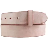 BELTINGER Wechselgürtel aus weichem Vollrindleder Used-Look ohne Schnalle 4 cm | Druckknopf-Gürtel für Damen Herren 40mm | Vintage-Look | Altrosa 90cm - 90 cm (Gesamtlänge 105 cm)