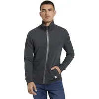 Tom Tailor Herren Sweatjacke mit Stehkragen, 11086 - Dark Grey Melange, XXXL