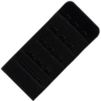 Miss Perfect Wow 2 Go BH Verlängerung 3 Haken Schwarz BH Verschluss Erweiterung Bra Extender 4,5 cm Breite - Einheitsgröße