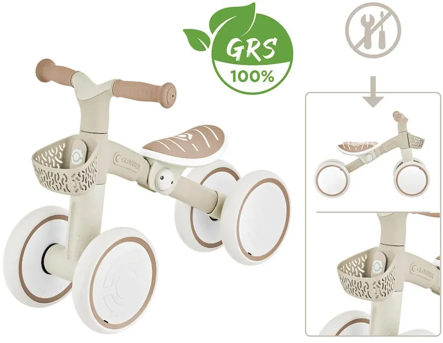 Globber Learning Bike Eco - Laufrad, Rutscher, Farbe: Taupe