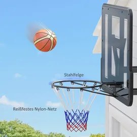 sportnow Basketballkorb Schwarz 110 x 80 x 75 cm