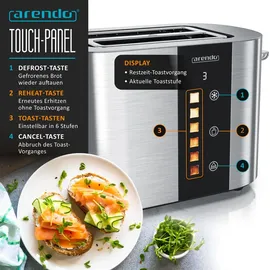 Arendo Toaster Silber