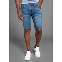 Bruno Banani Jeansshorts BRUNO BANANI "Hutch-Shorts", Herren, Gr. 34, Länge 32, blau, Denim/Jeans, Obermaterial: 98% Baumwolle, 2% Elasthan, unifarben, normal kurz, Jeans Jeansshorts, gerade geschnittene kurze Beine, niedrige Leibhöhe, Topseller