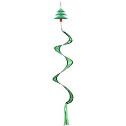 Windspiel Windsack Tannenbaum 125cm (grün) - Deko für Garten oder Balkon 125 CM