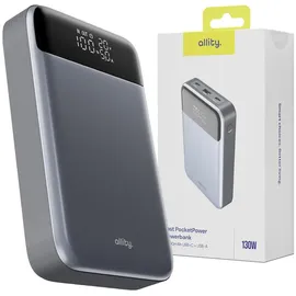 allity APB-200 Powerbank 19200 mAh Quick Charge, USB PD LiPo Grau
