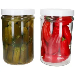 2x ORTES Vorratsglas 5L Glas mit Kunststoffdeckel Gitter Aufbewahren Einlegen