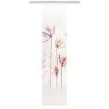 Vision S 84067 | Schiebegardine KUKAT, Digitaldruck Bambus-Optik, mit Blumen-Motiv, 260x60cm, Farbe: Natur