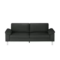 Max Schelling Ledersofa aus Echtleder Maximum , schwarz , Maße (cm): B: 184 H: 86 T: 97.0