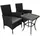 Jardí Rattan Bistro Set 2-tlg. Schwarz