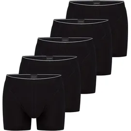 SCHIESSER Retro Boxershorts unifarben schwarz XXL 5er Pack
