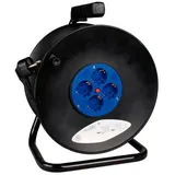 Solera 4 Plugs Kabeltrommel 50 M - Black / Blue - One Size