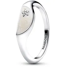 Pandora 193325C01 Siegelring für Damen Halbiert Emaille Silber, 58/18,5