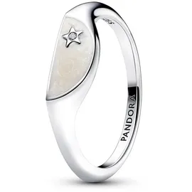 Pandora 193325C01 Siegelring für Damen Halbiert Emaille Silber, 58/18,5