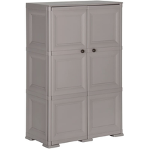 vidaXL Kunststoffschrank 0,79 x 0,43 x 1,25 m grau