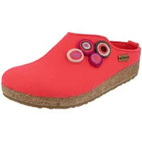 Haflinger Grizzly Kanon Filzpantoffel Hausschuh Filzclog Kork Pink (Coral 119), Gr. 38