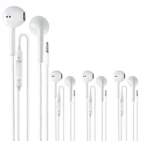 4 Pack Kopfhörer mit kabel In Ear mit Mikrofon und Lautstärkeregler, Leichte Ohrhörer mit kabel kinder, Kabelkopfhörer Stereo und HiFi-Klang, für iPhone MP3 Smartphone, Ergonomisches Design(3.5MM)