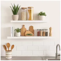 Hti-Living Wandregal 2er Set 120 cm + 80 cm