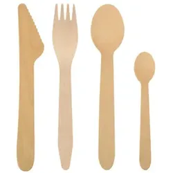 PAPSTAR Gabel Holz Pure 16,5cm 100ST braun 18199