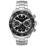 Bulova Herren Chronograph Quarz Uhr mit Edelstahl Armband 98B298