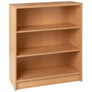 Regal Bücherregal Standregal Wohnzimmerregal Aktenregal Büroregal 3 Fächer Buche