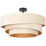 LINDBY Jusari Deckenlampe, creme, Textil, Ø 56cm