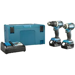 Makita 18 V Kombi-Set für vielseitige (Schlag-)Bohr- und (Schlag-)Schraubarbeiten DLX2180TJ
