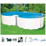 my pool bwt Achtformbecken-Set 525 x 320 x 135 cm inkl. Sandfilteranlage (9-tlg.)