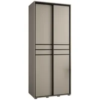 Abiks möbel MÖBEL Kryspol Schwebetürenschrank, Kaschmir, Metall, Nachbildung, 6