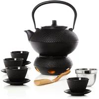 Bonvivre Gusseisen asiatisches Teeset 12-tlg emailliert - 4 Personen