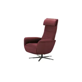 Hukla Relaxsessel Yuna Leder 78 x 88 x 82 cm Rot mit Relax-Funktion