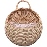 Cozylkx Wandmontierter Rattan-Korb, Natürliches Weidengeflecht, Rattan-Blumentöpfe, Pflanzgefäß, Hängender Aufbewahrungskorb Für Wanddekoration