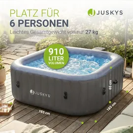 Juskys SpaLuxe 185 x 185 Grau/Blau