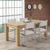 Forte Havanna Esstisch ausziehbar, Holzwerkstoff, Alteiche, B x H x T: 90÷180 x 75,9 x 90,4 cm