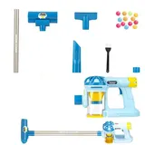 Lzbargon Kinder-Staubsauger Reinigungswerkzeuge Spielzeugstaubsauger,Simulation, elektrisch, Interaktives Modell mit Licht- und Soundfunktion, (Erweiterte Version) blau